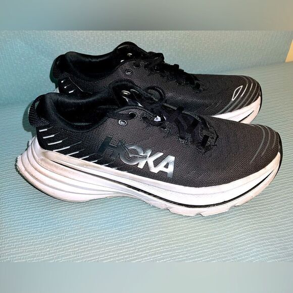 Hoka One One Shoes - Hoka One One Bondi X Black White Womens Size 8.5 B Athletic Running Shoes